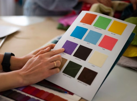 Colour, material and finish selection