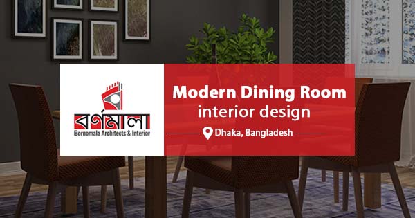 Modern dining room interior design in Bangladesh