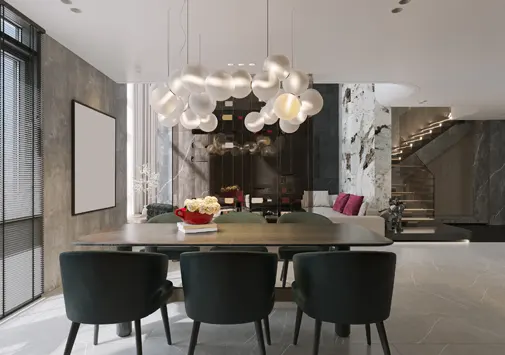 Duplex dining room interior design