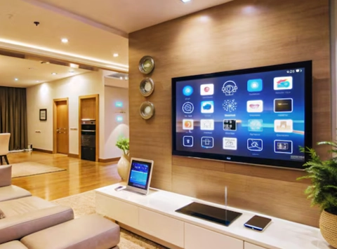 Feature wall and TV unit design