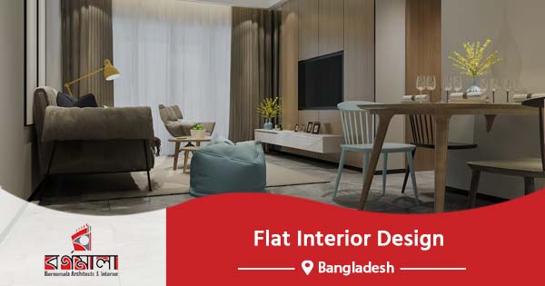 Flat interior design in Bangladesh