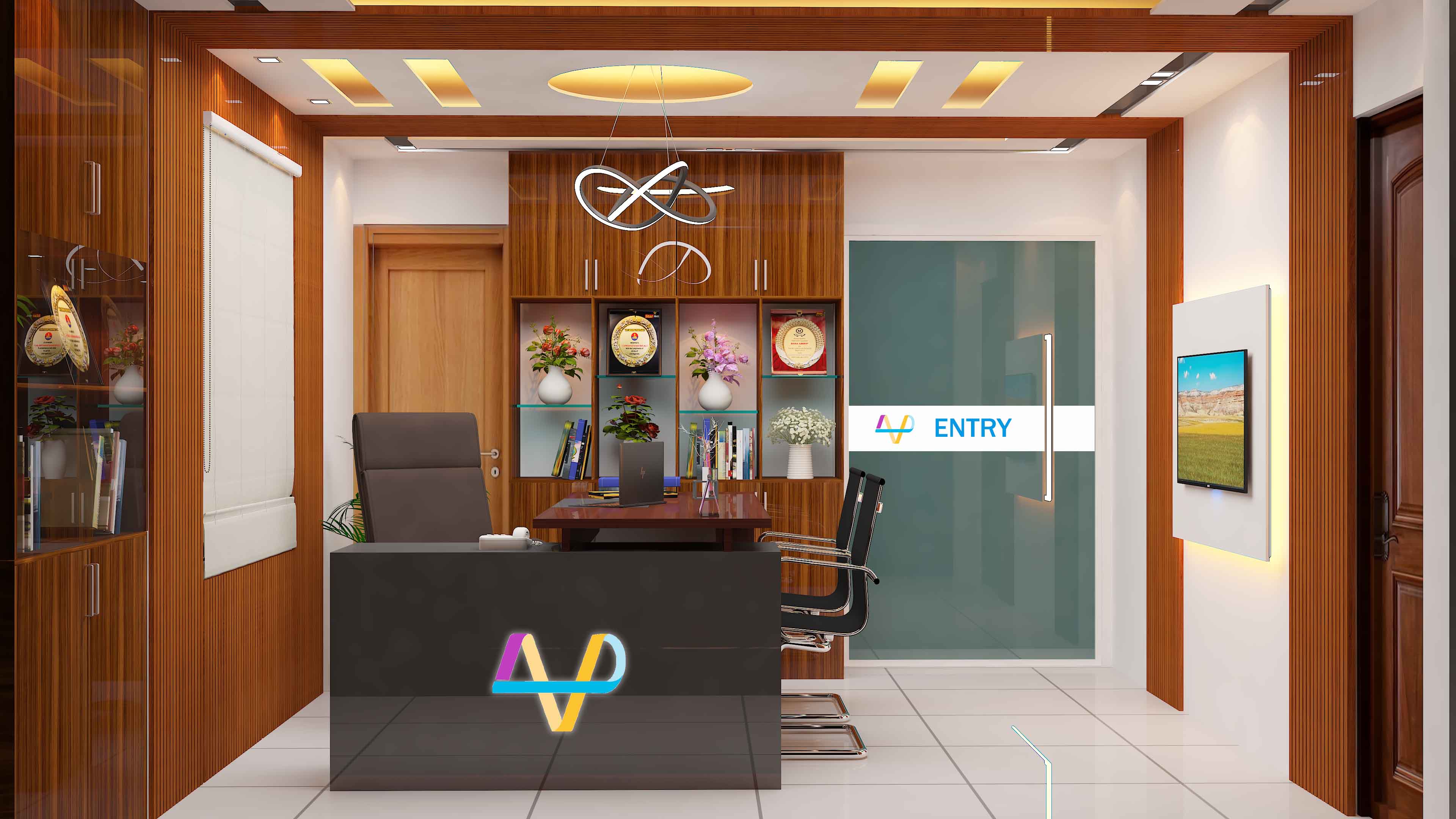 Pharmaceutical company office interior
