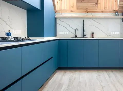 L-shaped modular kitchen design