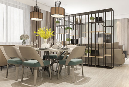 Modern minimalism dining room design
